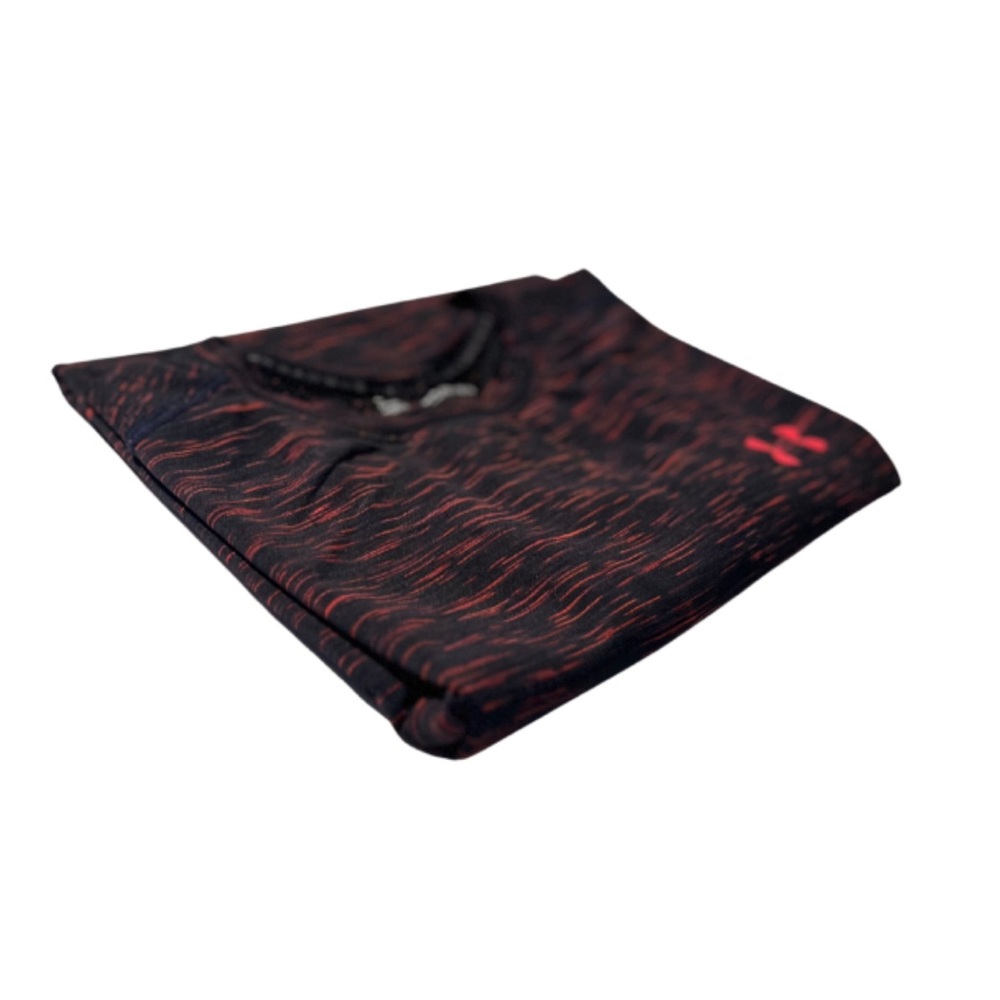 Under Armour Black and Red Short Sleeve Tee